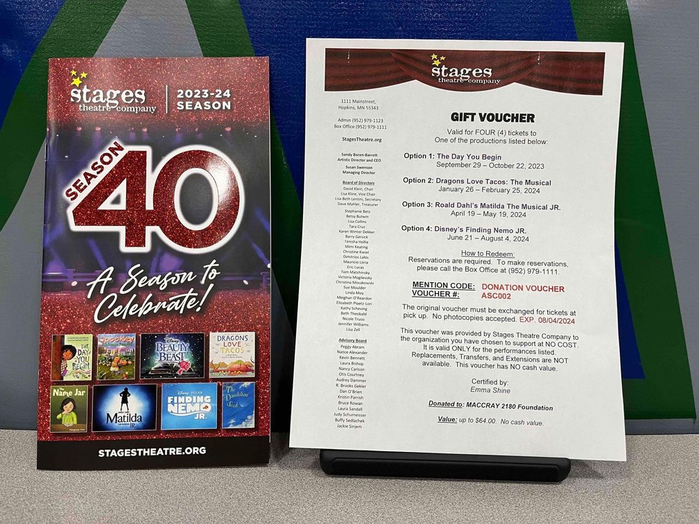Stages Theater 4 tickets to Mainstage production (Does not include holiday shows or shows in JC studio space)