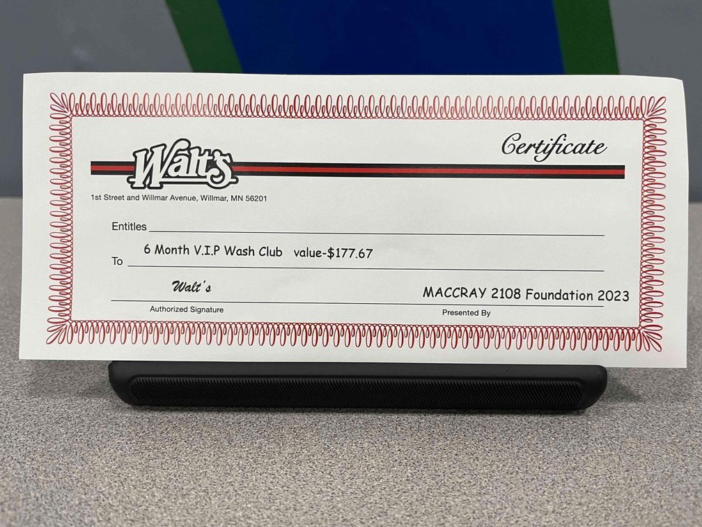 Walt's 6 month VIP Wash Club