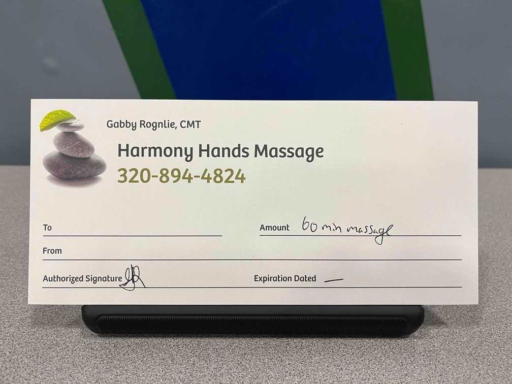Harmony Hands 60 minute massage
