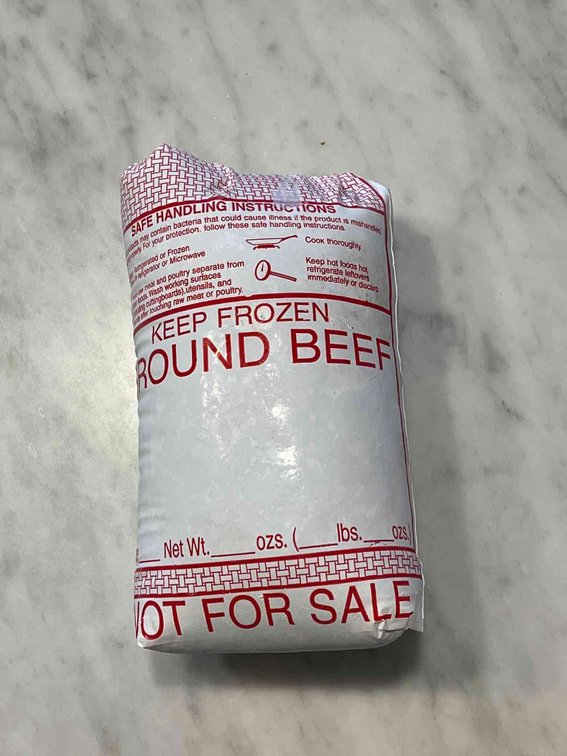 20 pounds of ground beef donated by Blaine and Sheila Westerman