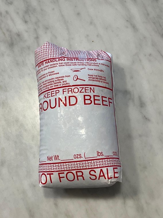20 pounds of ground beef donated by Blaine and Sheila Westerman