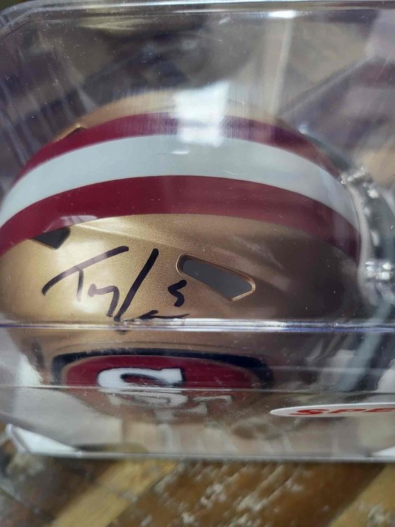 Trey Lance Autographed Mini Helmet 