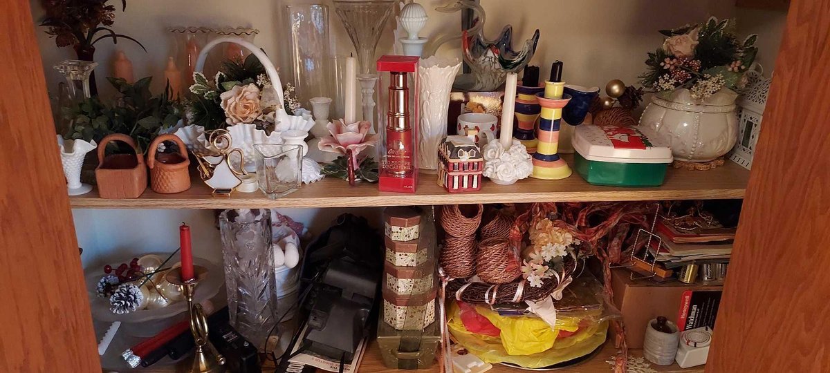 LARGE ASSORTMENT OF HOME DECOR, VASES, CANDLE HOLDERS, AND MORE