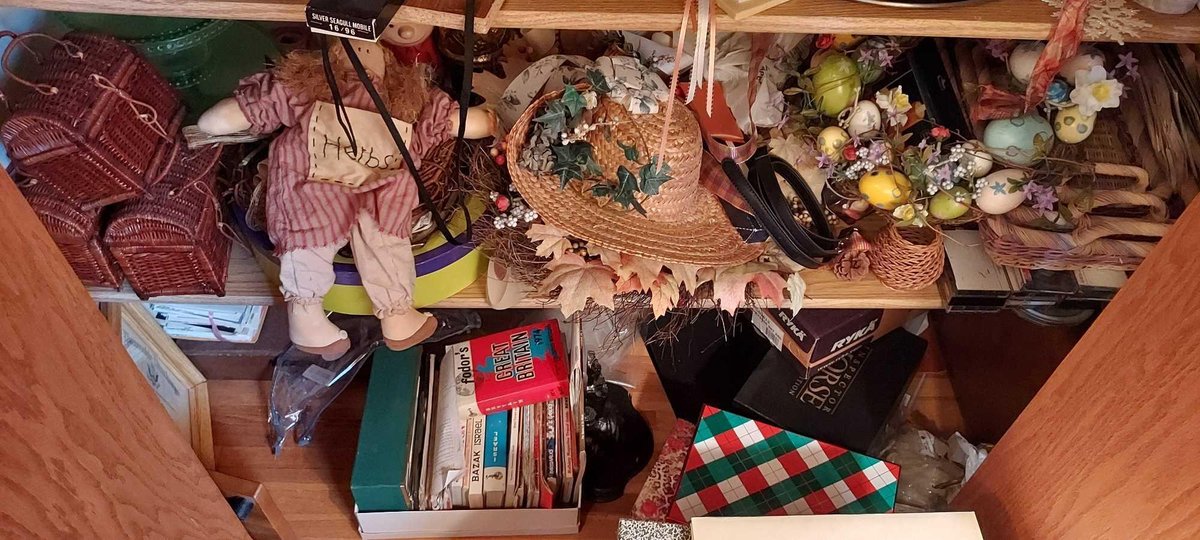 LARGE ASSORTMENT OF HOME DECOR, DOLLS, BASKETS, CAMERAS, AND MORE