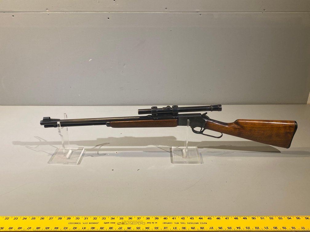 MARLIN 39A LEVER ACTION .22 CAL RIFLE W/SCOPE, SN# L 15779