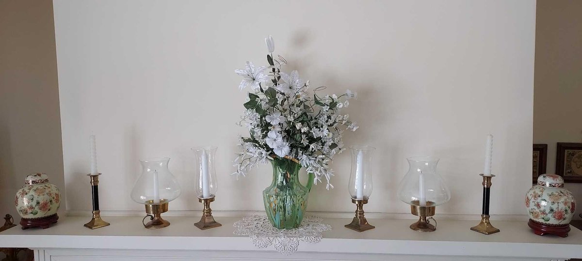 ASSORTMENT OF CANDLE HOLDERS, VASES, AND MORE