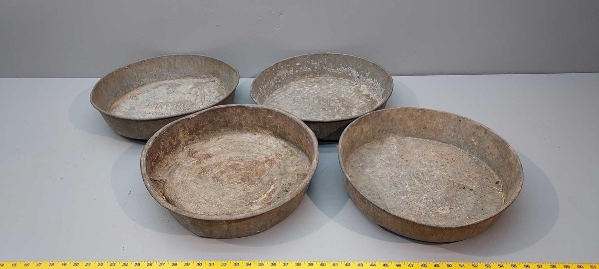 (I-57) (4) METAL OIL PANS
