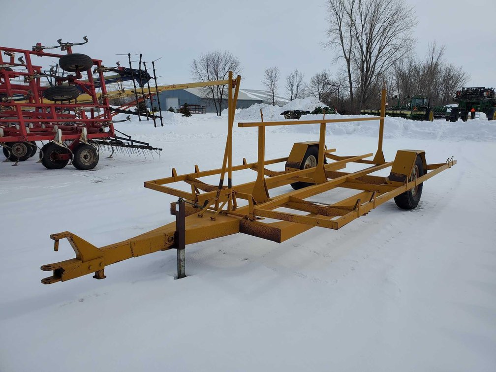 (I-775)  TWO WHEEL HAY BALE TRAILER HOLDS SIX BALES 