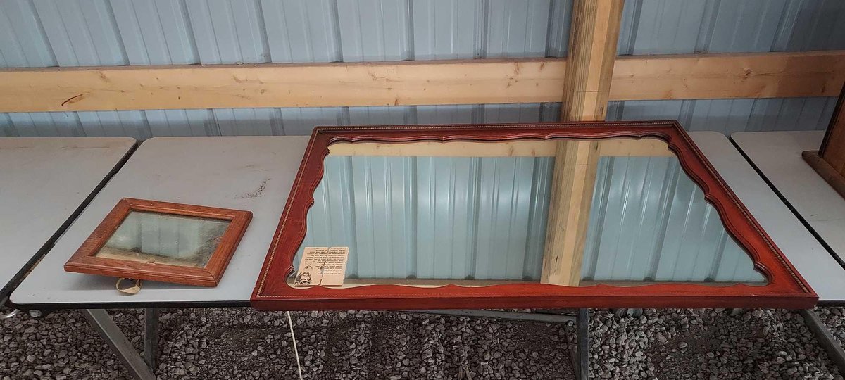 LARGE FRAMED MIRROR AND SMALL MIRROR