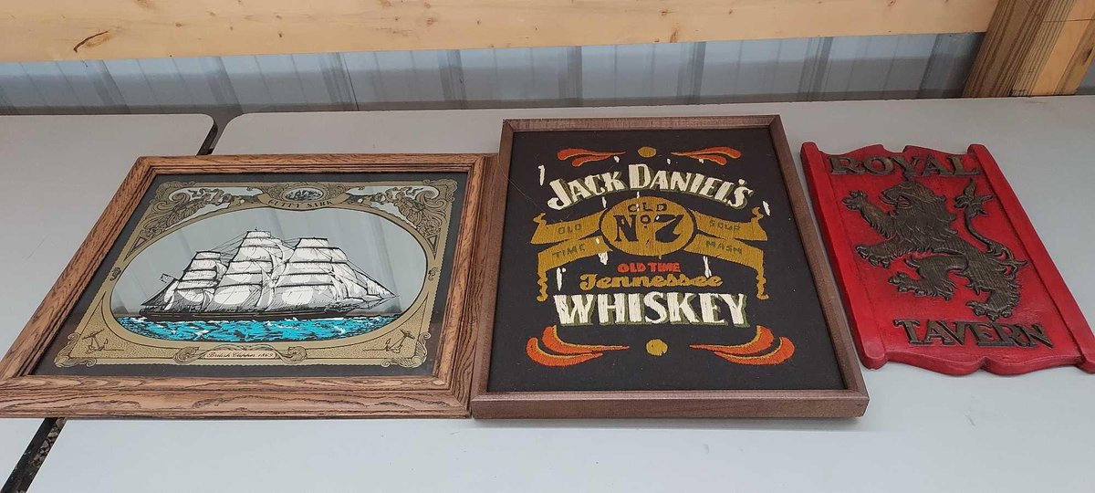 ROYAL TAVERN SIGN, JACK DANIELS SIGN, AND OTHER ART