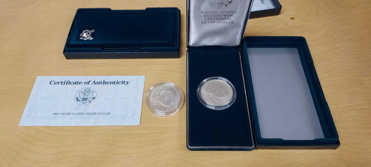 (2) US EISENHOWER CENTENNIAL SILVER DOLLARS