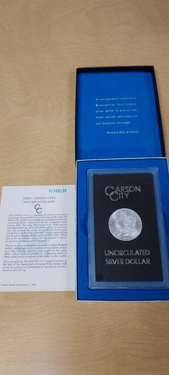1881 UNCIRCULATED CARSON CITY MORGAN SILVER DOLLAR