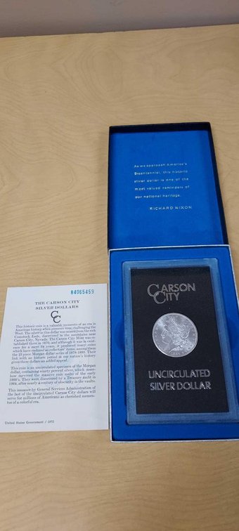 1884 UNCIRCULATED CARSON CITY MORGAN SILVER DOLLAR