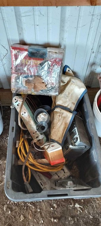 CORDLESS DRILL, EXTENSION CORD, RADIO, BATTERY MAINTAINER, AND MORE