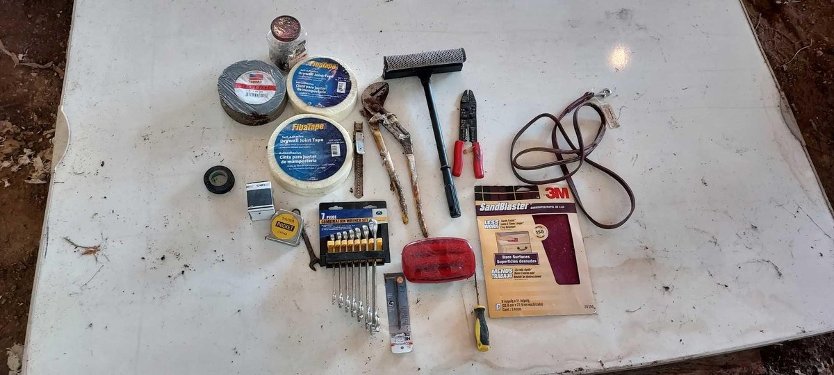 WRENCHES, CHANNEL LOCK, SQUEEGEE, TAPE MEASURE, AND MORE