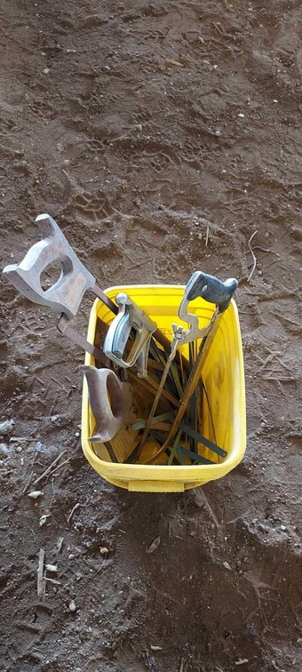 (4) HACKSAWS, WITH EXTRA BLADES