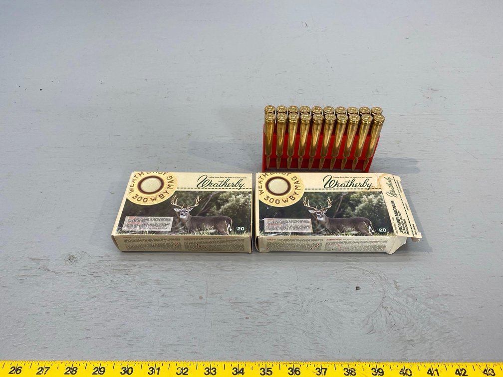 (I-8) [2] BOXES OF [20] 300 WEATHERBY MAGNUM 180 GR. UHV CARTRIDGES