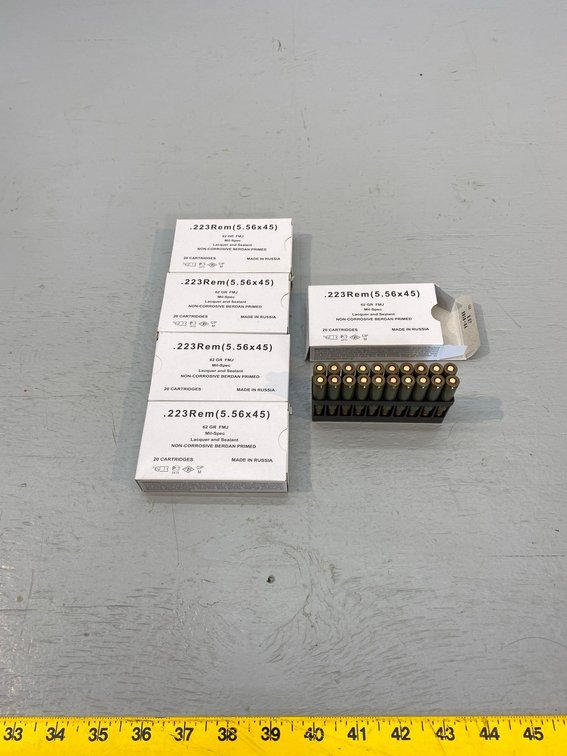 (I-16) [5] BOXES OF [20] .223 REM 62 GR. FMJ CARTRIDGES