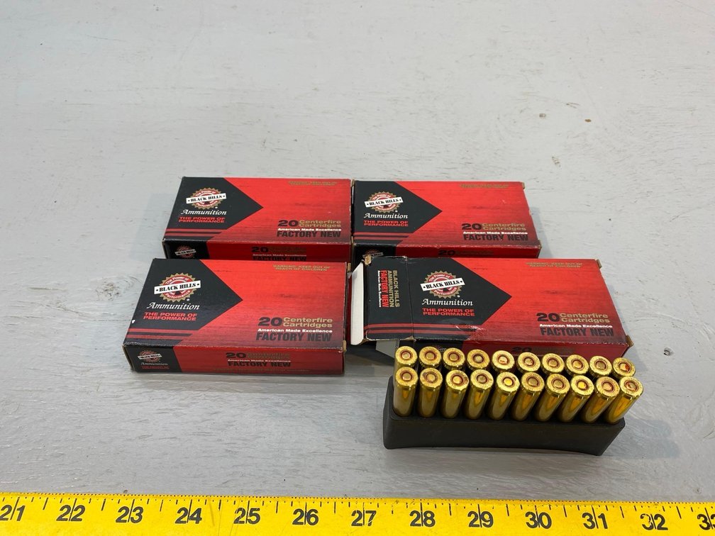 (I-44) [4] BOXES OF 20 BLACK HILLS .300 BLACKOUT 220 GR. OTM CARTRIDGES