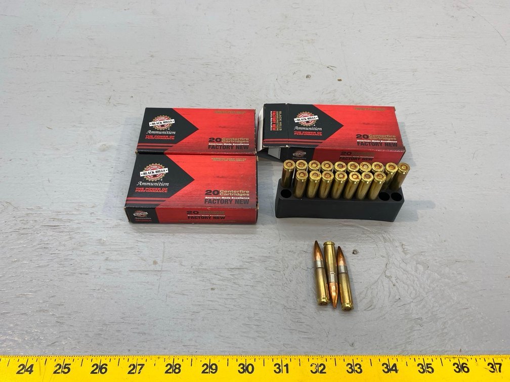(I-49) [3] BOXES OF 20 BLACK HILLS .300 BLACKOUT 220 GR. OTM CARTRIDGES
