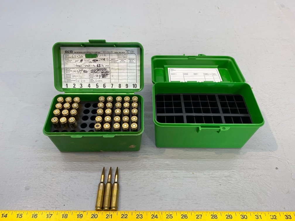 (I-69) [28] HAND LOADED 6.5X284 CARTRIDGES