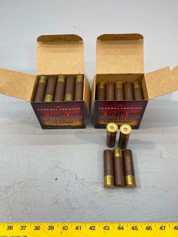 (I-80) [2] BOXES OF 25 FEDERAL BLACK CLOUD 10 GA. 3-1/2" BB SHOT SHELLS
