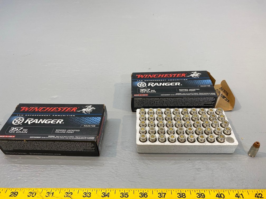 (I-22) [2] BOXES OF 50 RANGER .357 SIG ROUNDS, HOLLOW POINT, 125 GR