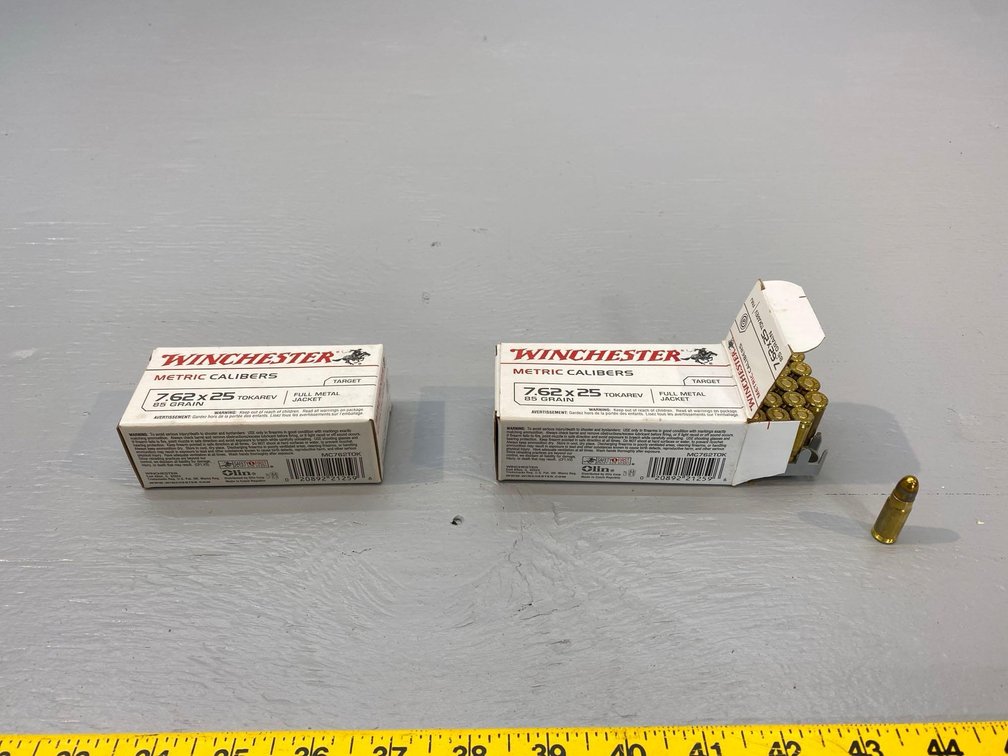 (I-30) [2] BOXES OF 50 7.62 X 25 TOKAREV ROUNDS