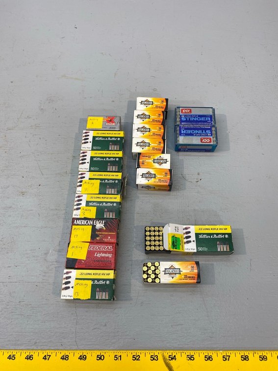 (I-39)  [18] BOXES OF 22 LR AMMO, MOSTLY FULL, LABELED IF MISSING