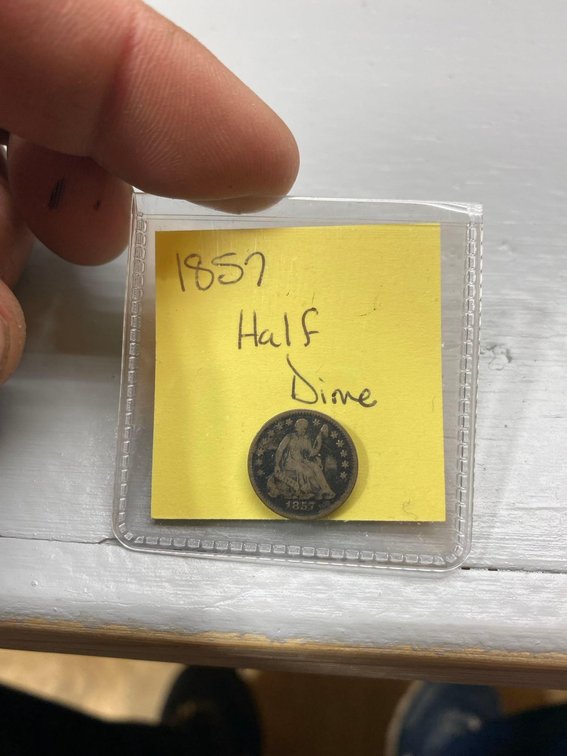 (I-54CO) 1857 SEATED LIBERTY HALF DIME