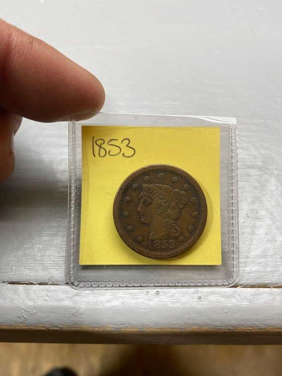 (I-60CO) 1853 LARGE CENT