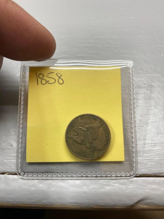(I-66CO) 1858 FLYING EAGLE CENT