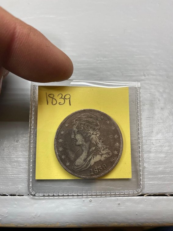 (I-69CO 1839 CAPPED BUST HALF DOLLAR