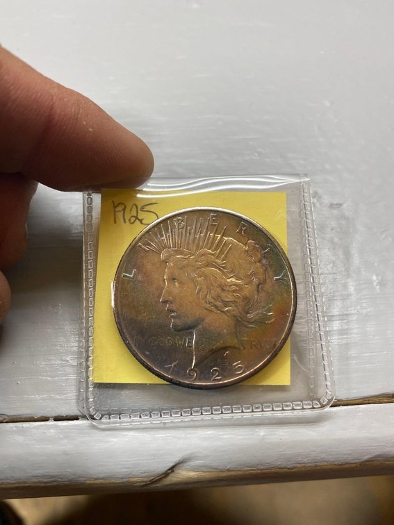 (I-77CO) 1925 PEACE DOLLAR (NICE TONING!)