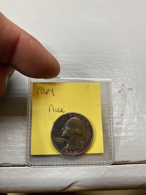 (I-78CO) 1964 WASHINGTON QUARTER (NICE TONING!)