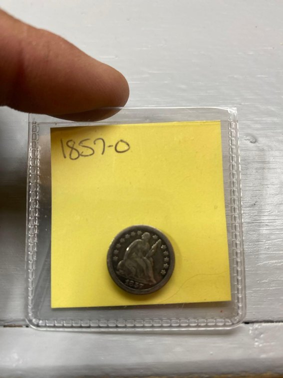 (I-82CO) 1857-O SEATED LIBERTY HALF DIME