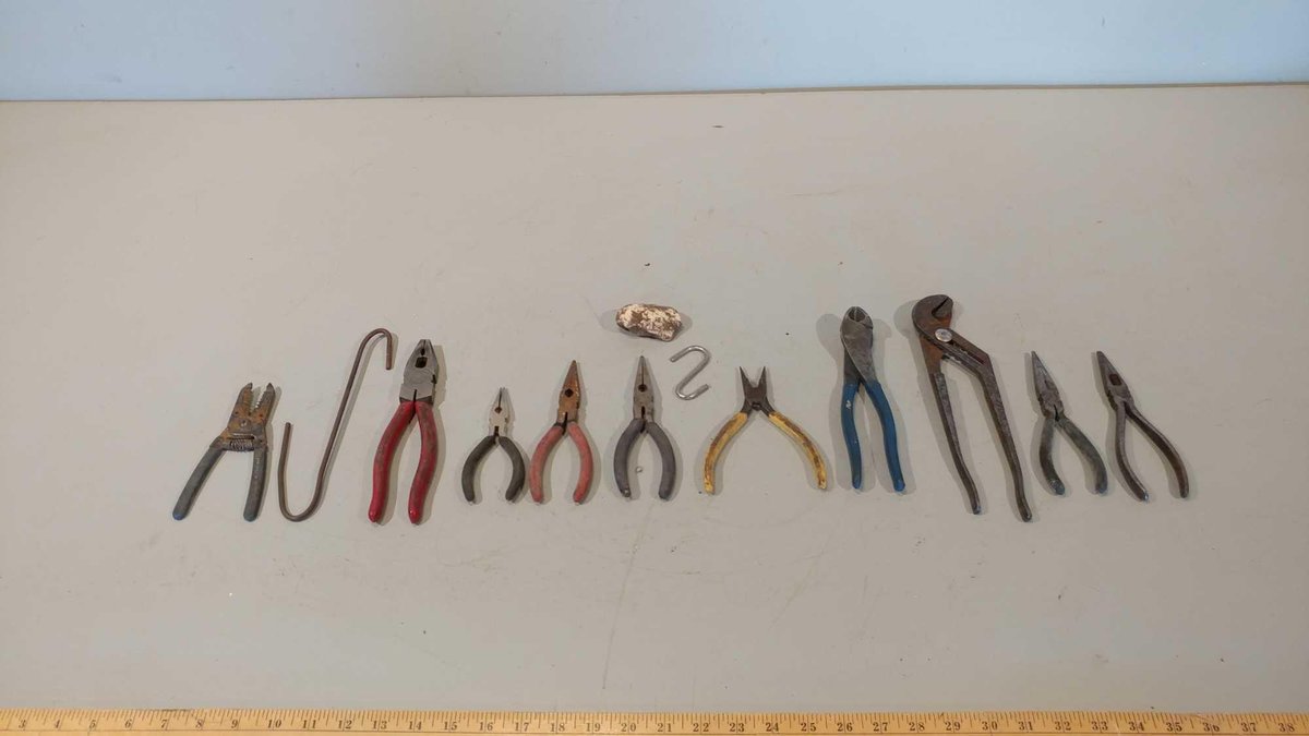 ASSORTMENT OF VARIOUS PLIERS AND WIRE STRIPPERS