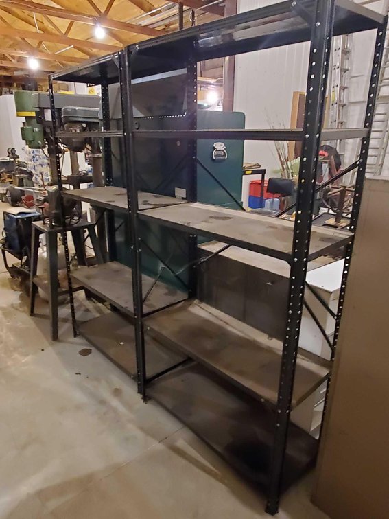 (2) METAL SHELVES, 36W X 71H X 15D