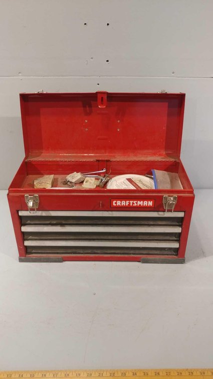 CRAFTSMAN PORTABLE RED METAL TOOL CHEST