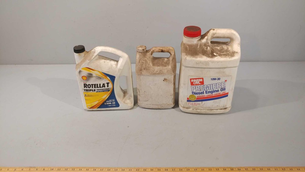 ASSORTMENT OF ENGINE OIL AND MINERAL SPIRITS