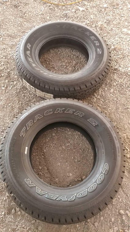 (I-53) (2) GOODYEAR TRACKER P225/75R15 TIRES
