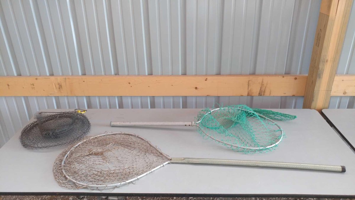 (I-88) (2) FISHING NETS AND A WIRE KEEPNET
