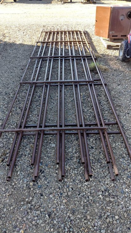 (I-167) (3) STEEL FENCE SECTIONS (20'W X 4'H)