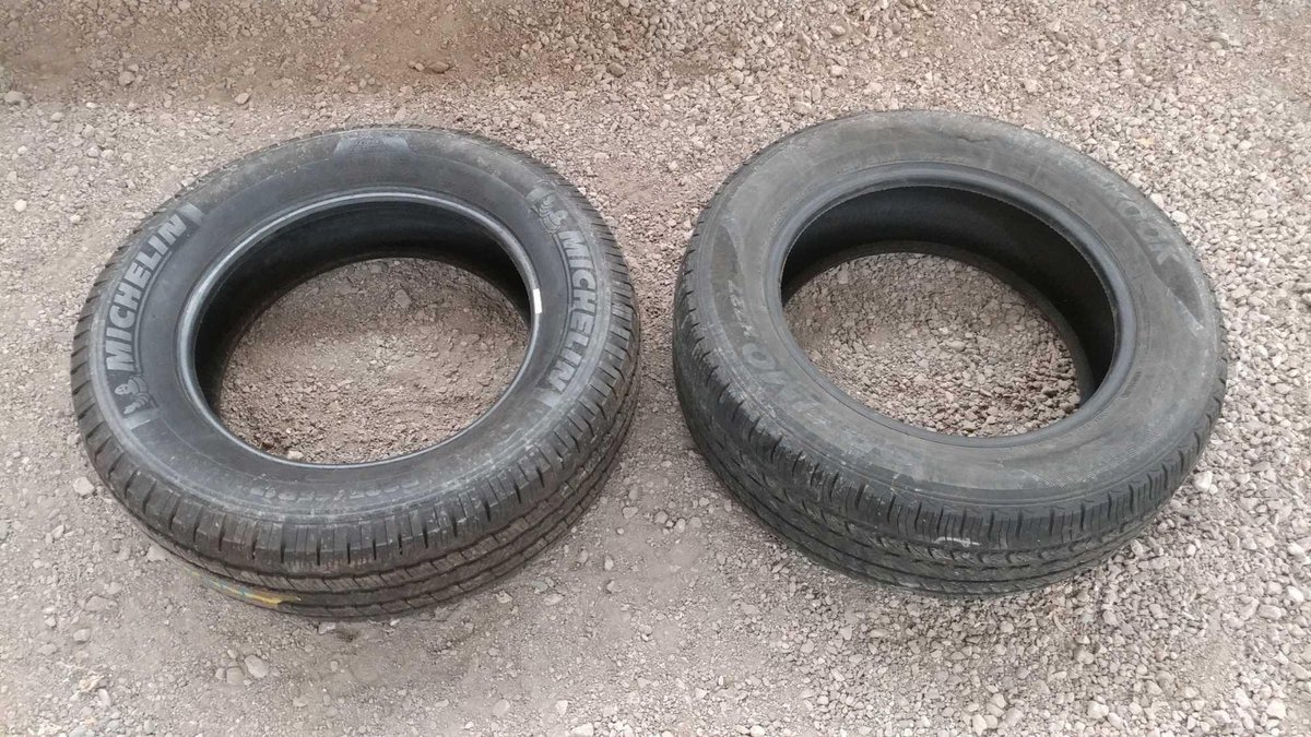 (I-313) (1) HANKOOK P225/65R17 TIRE AND A MICHELIN P225/65R17 TIRE