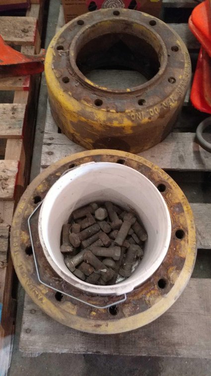 (2) VINTAGE 9-BOLT UNVERFERTH WHEEL WEIGHTS