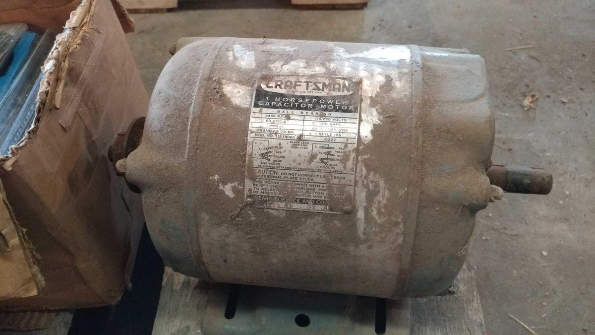 CRAFTSMAN 1 HP MOTOR 115/230V 3450 RPM MOTOR (SELLER STATES WORKING CONDITION)