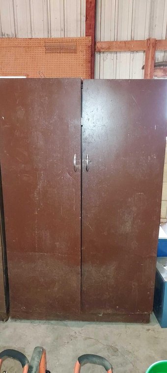 2-DOOR METAL STORAGE CABINET, 40"W X 65"H X 20"D