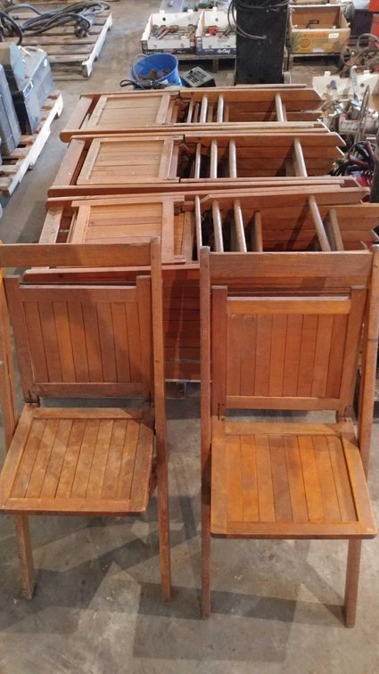 LARGE ASSORTMENT OF WOODEN SACRED HEART CHURCH CHAIRS