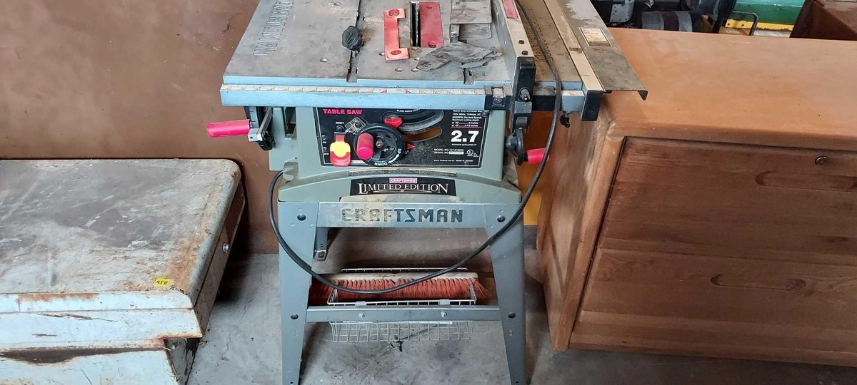 CRAFTSMAN 10" TABLE SAW, TESTED AND WORKS