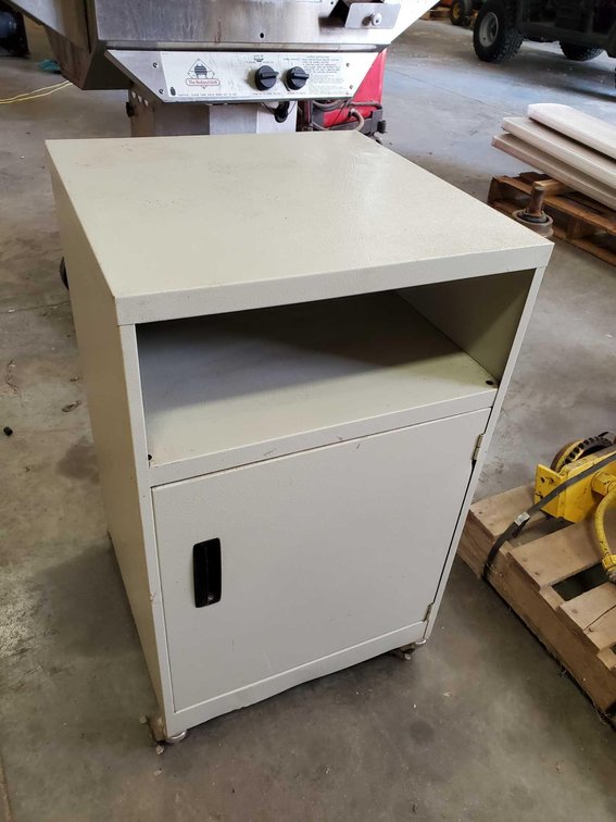(I-13) METAL CABINET ON WHEELS (FOR MORE INFO AND LOCATION CALL NEIL @ 612-804-4142)